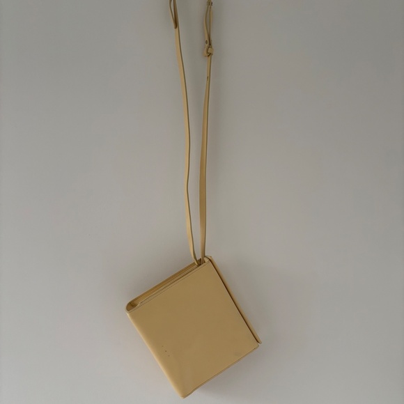 Aesther Ekme Square Pouch Shoulder and Wrist Bag Butter Yellow - Picture 2 of 3